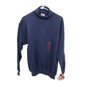 Vintage 90s Britannia Levi Strauss &Co Turtleneck Sweatshirt M Dark Academia NWT